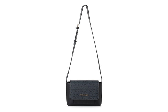 Vince Camuto Matera - Bolso bandolera Negro, 100% piel de polivinilo